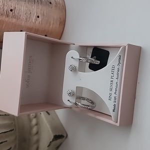 Silver & crystal earings